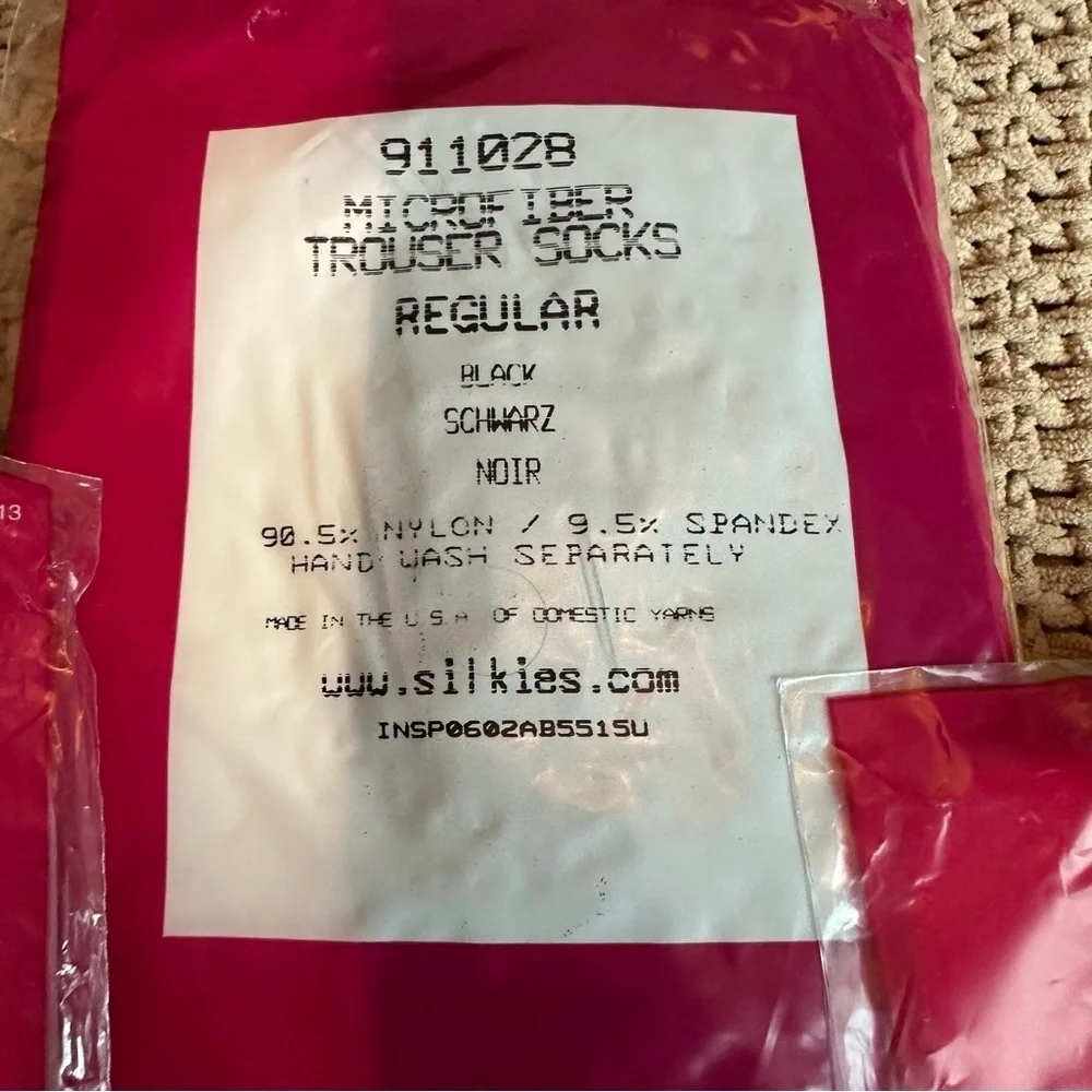 Silkies NEW Lot 3 Black Microfiber Trouser Socks & Tights Size Large USA