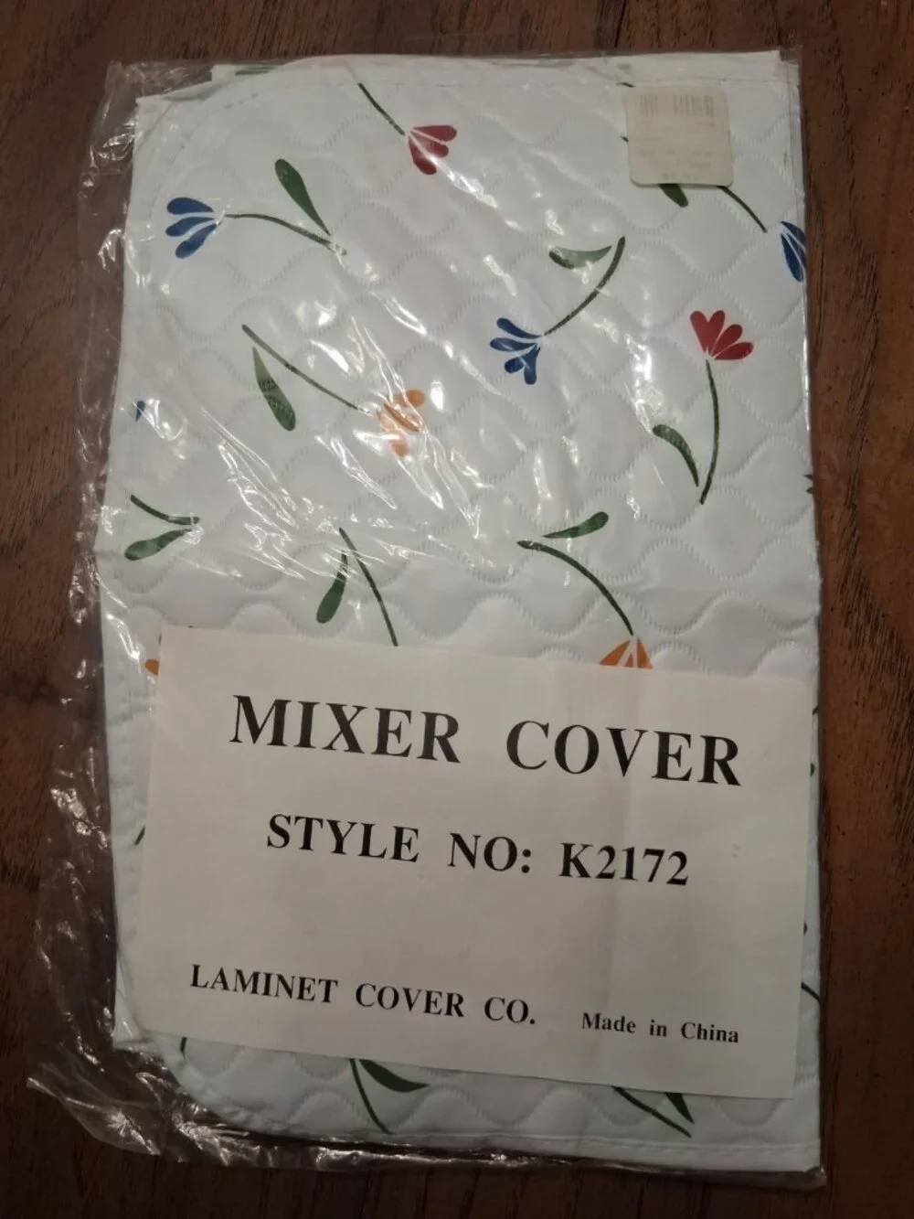 Vintage White w/Flower Quilted Vinyl Appliance Covers Lot of 4 Toaster Mixer