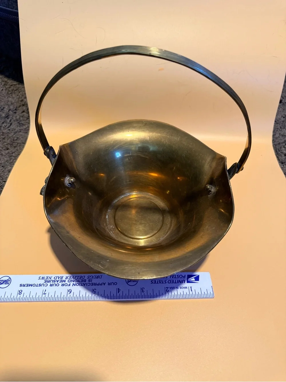 Brass Hanging Basket Bowl - Metallic Gold Home Accent