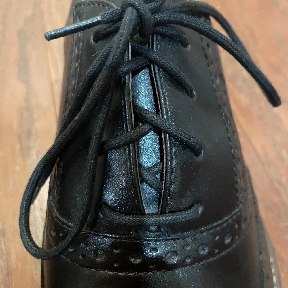 Dockers Wingtip Oxford Mens Black Memory Foam Brogue Dress Shoes 11M