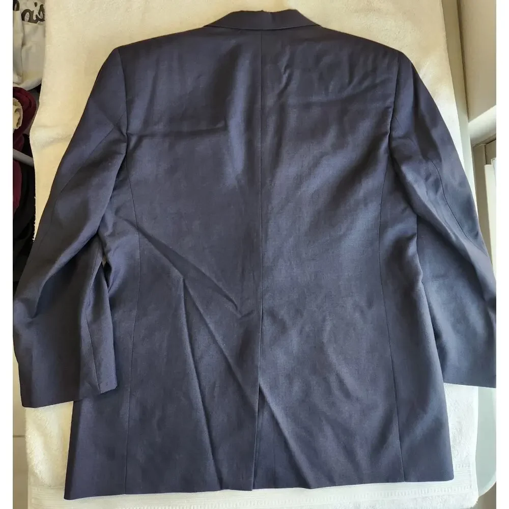 Nordstrom 40S Navy Blazer Gold‎ Buttons 100% Wool Italian Preppy Sport Coat