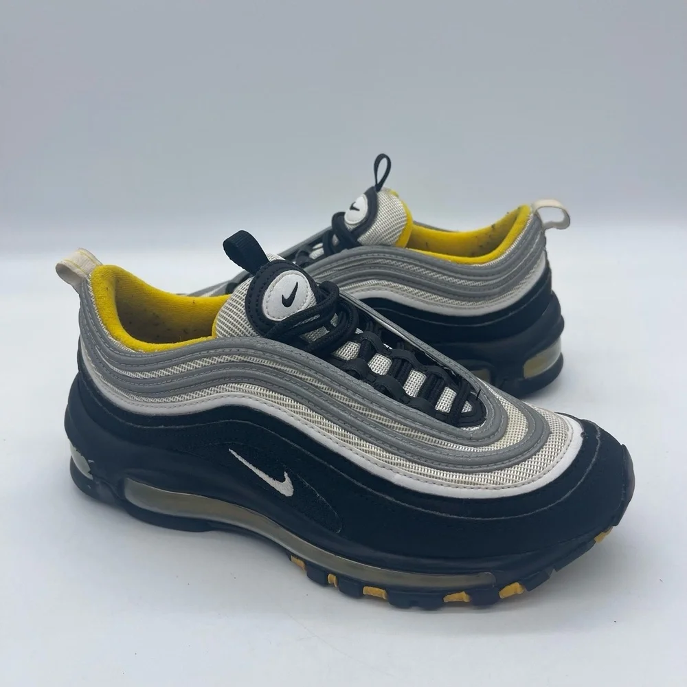 Nike Air Max 97 GS 921522-005 Youth Size 4.5Y Running Shoes Black Yellow Sneaker