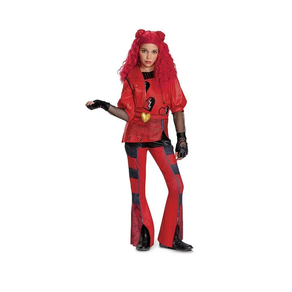 Deluxe Red Descendant Costume for Kids Jacket Pants Gloves Halloween Outfit sz S