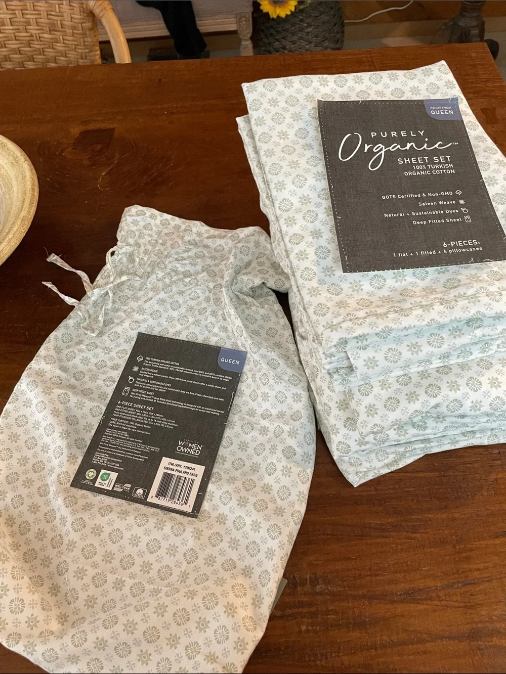 Purely Organic queen sheet