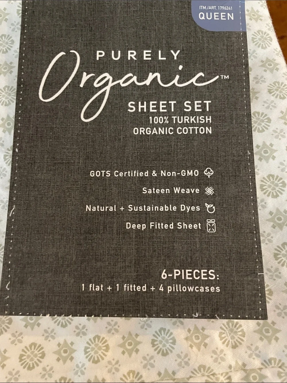 Purely Organic queen sheet