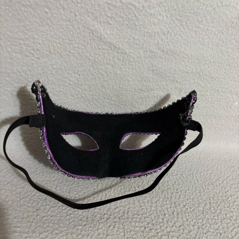 Purple and Black Glittered Masquerade Masks
