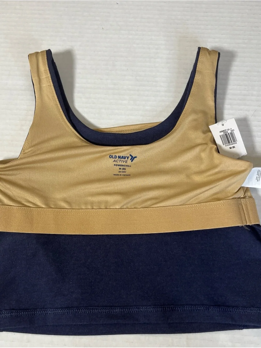 Old Navy Active Reversible Sports Bra in Navy & Gold