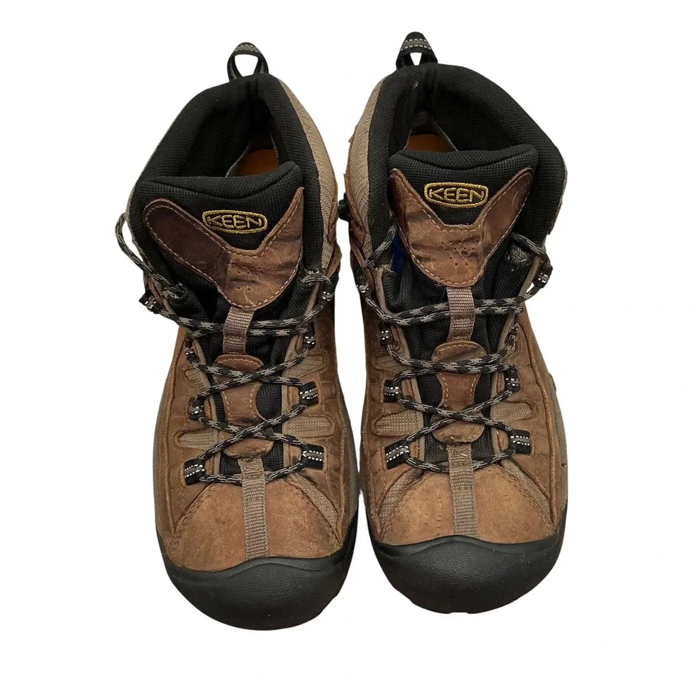 Keen‎ Targhee II Mid Waterproof Hiking Boots Brown Leather Mens 11 1008418