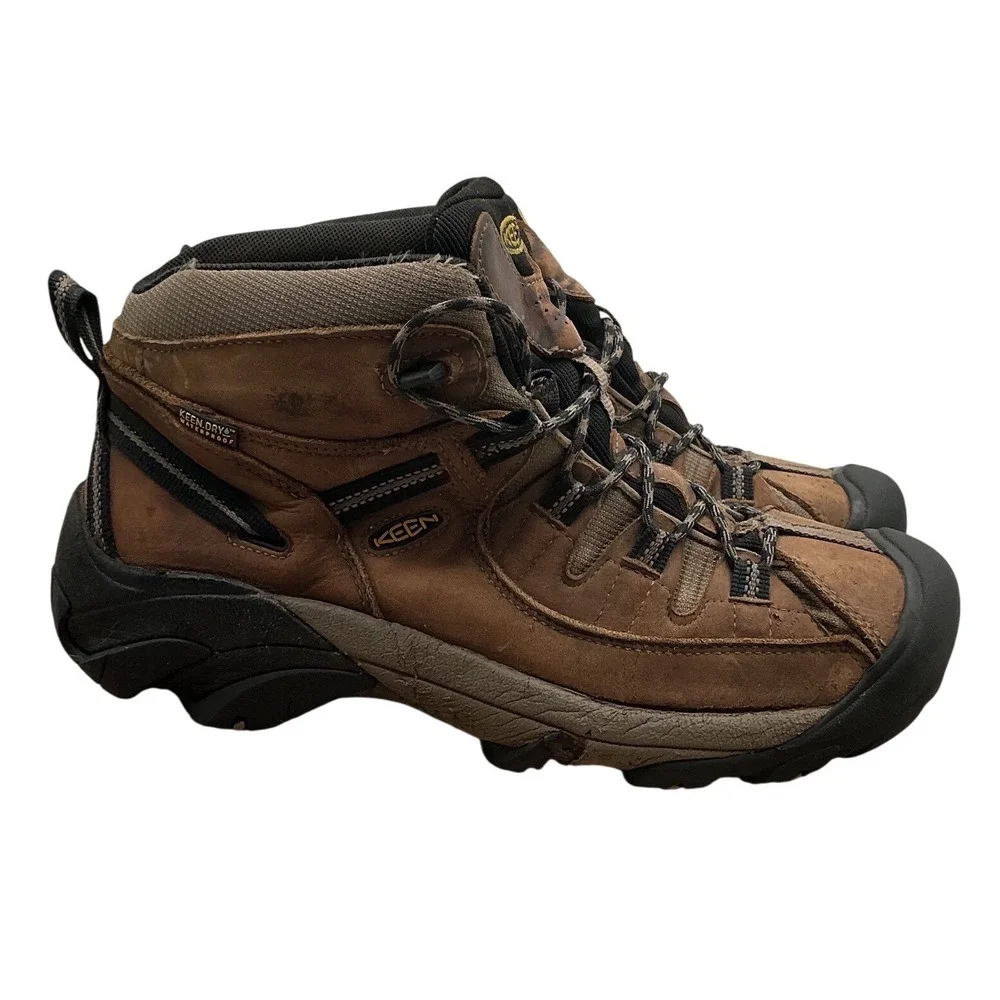 Keen‎ Targhee II Mid Waterproof Hiking Boots Brown Leather Mens 11 1008418