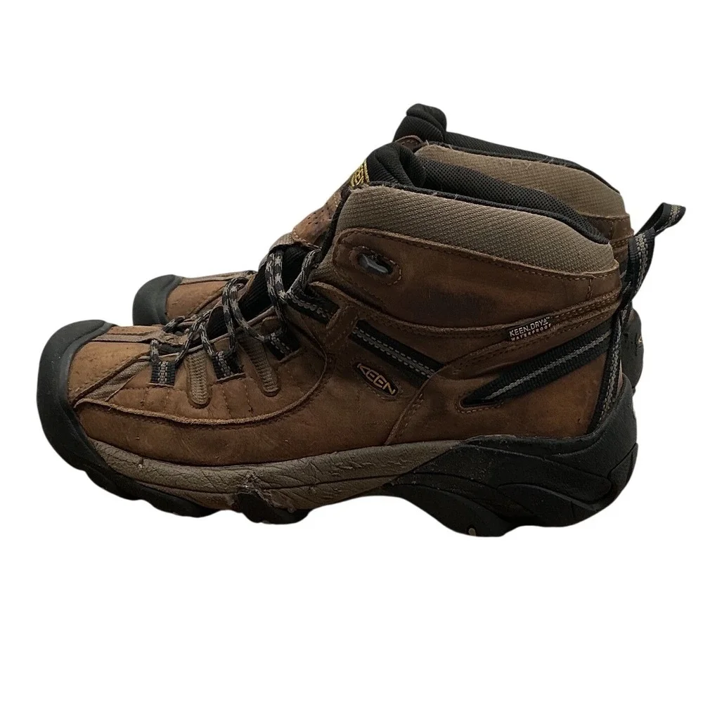 Keen‎ Targhee II Mid Waterproof Hiking Boots Brown Leather Mens 11 1008418