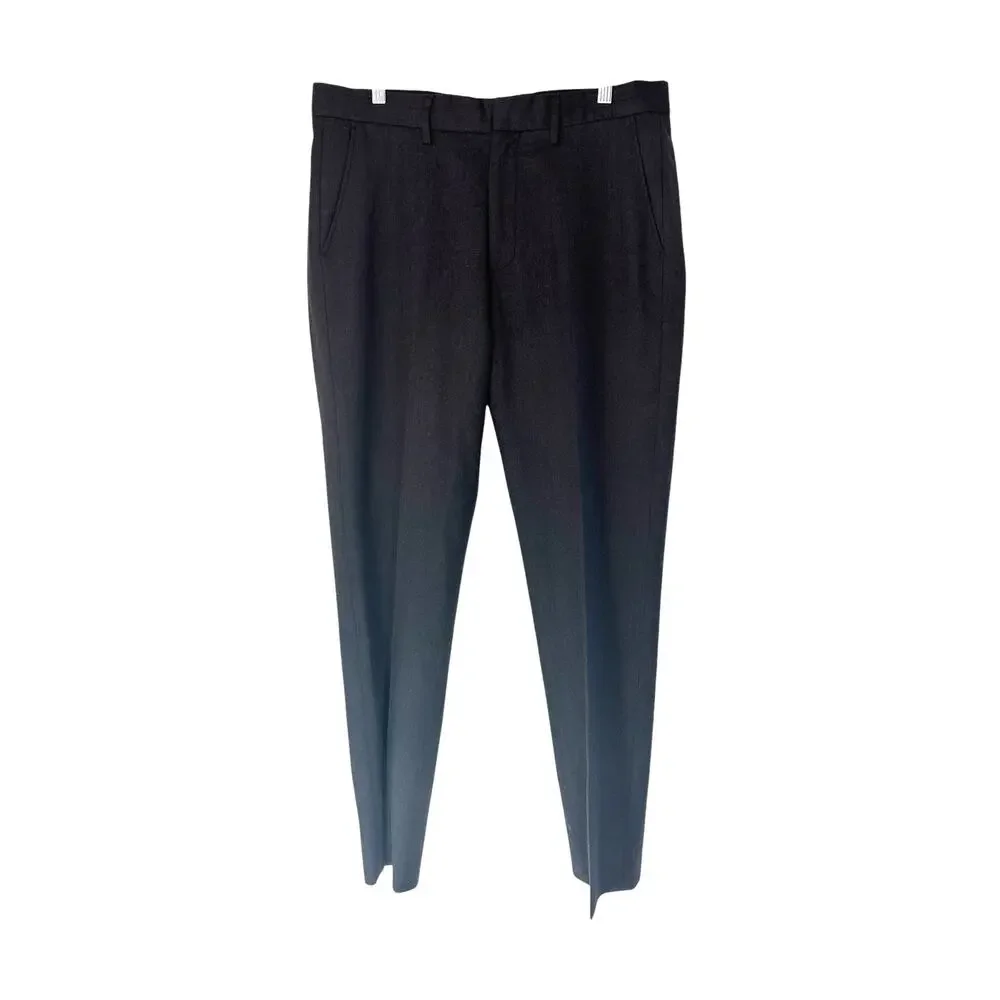 J.Crew Men's Charcoal Gray Work Bedford Straight Leg Dress Pants Size 33‎ x 32