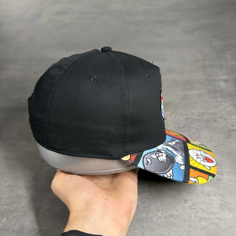 Nintendo Super Mario Snapback Hat Youth Teen Black Green Red‎ Switch Kart Party