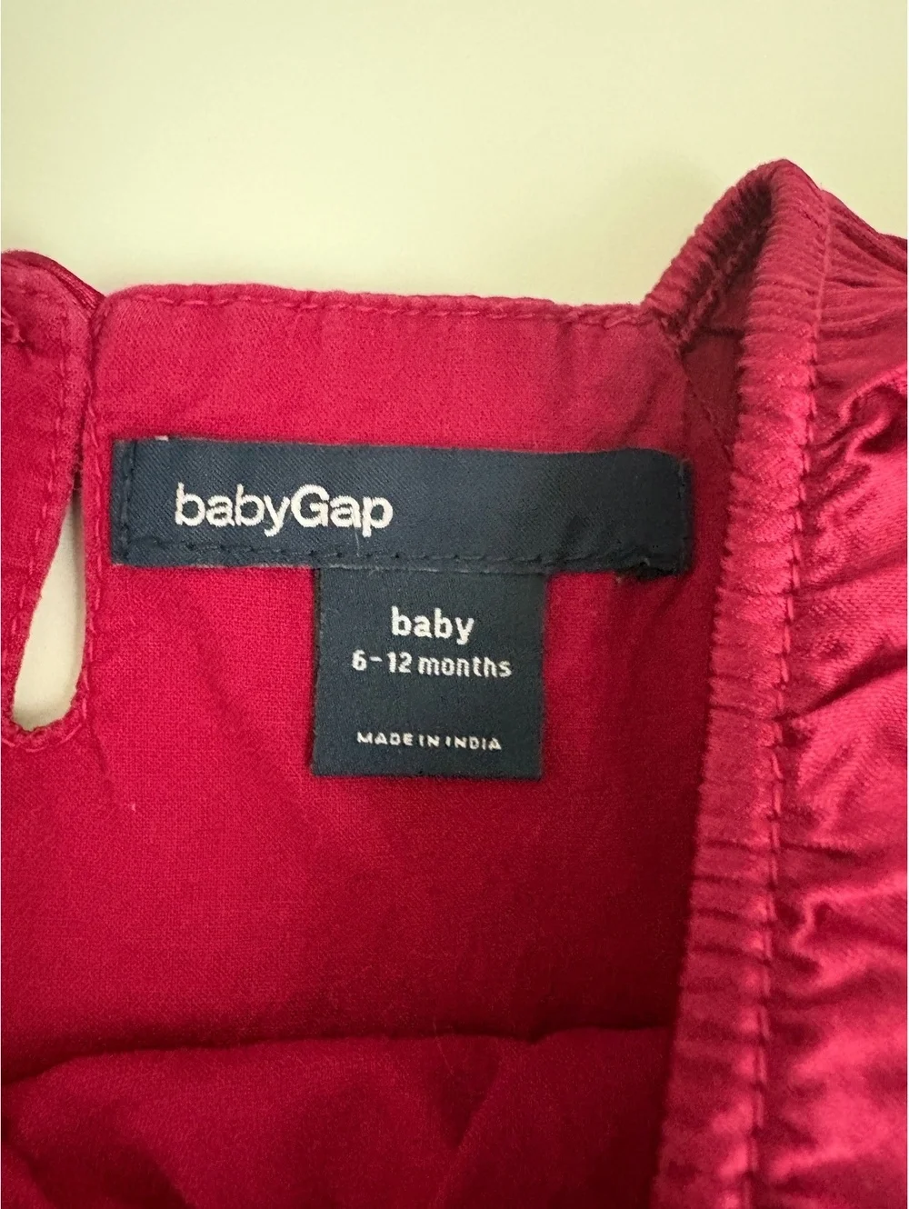Baby Gap | Burgundy Wine Satin Tulle Ruffle Short Sleeve Dress Bow Size 6-12mo