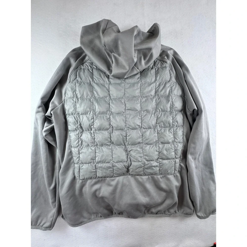 The‎ North Face ThermoBall Eco Hybrid Hoodie Mens XL Grey Quarter Zip Pullover