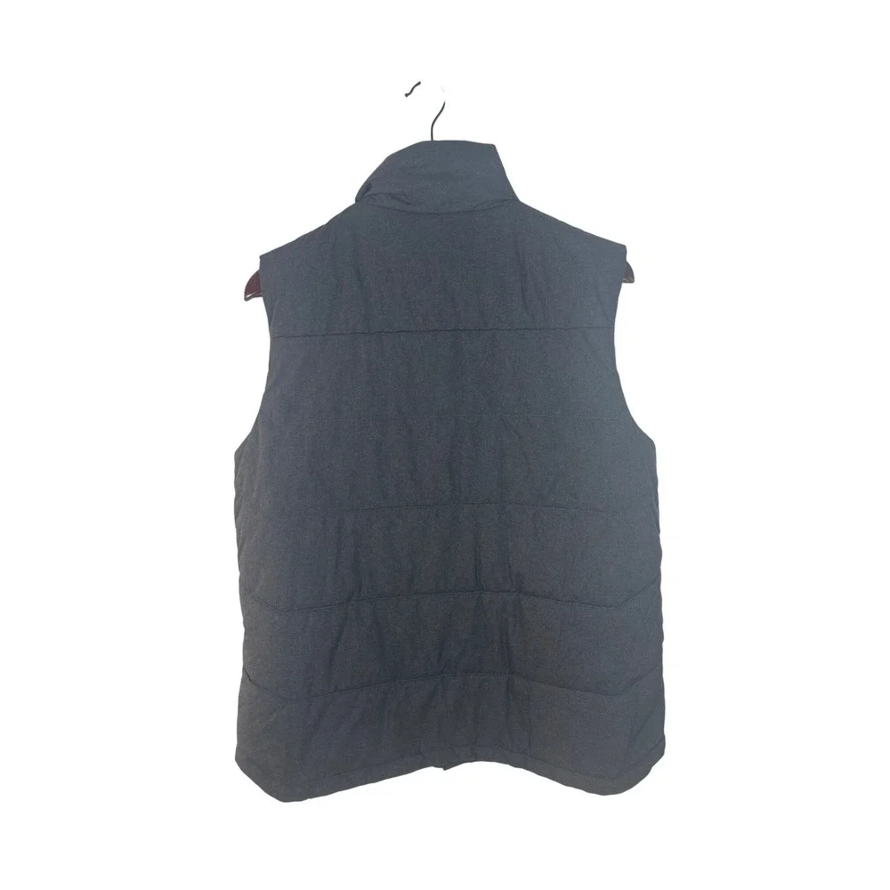 The North Face Mens‎ Small Patricks Point Vest Puffer Grey Insulated Snap Front