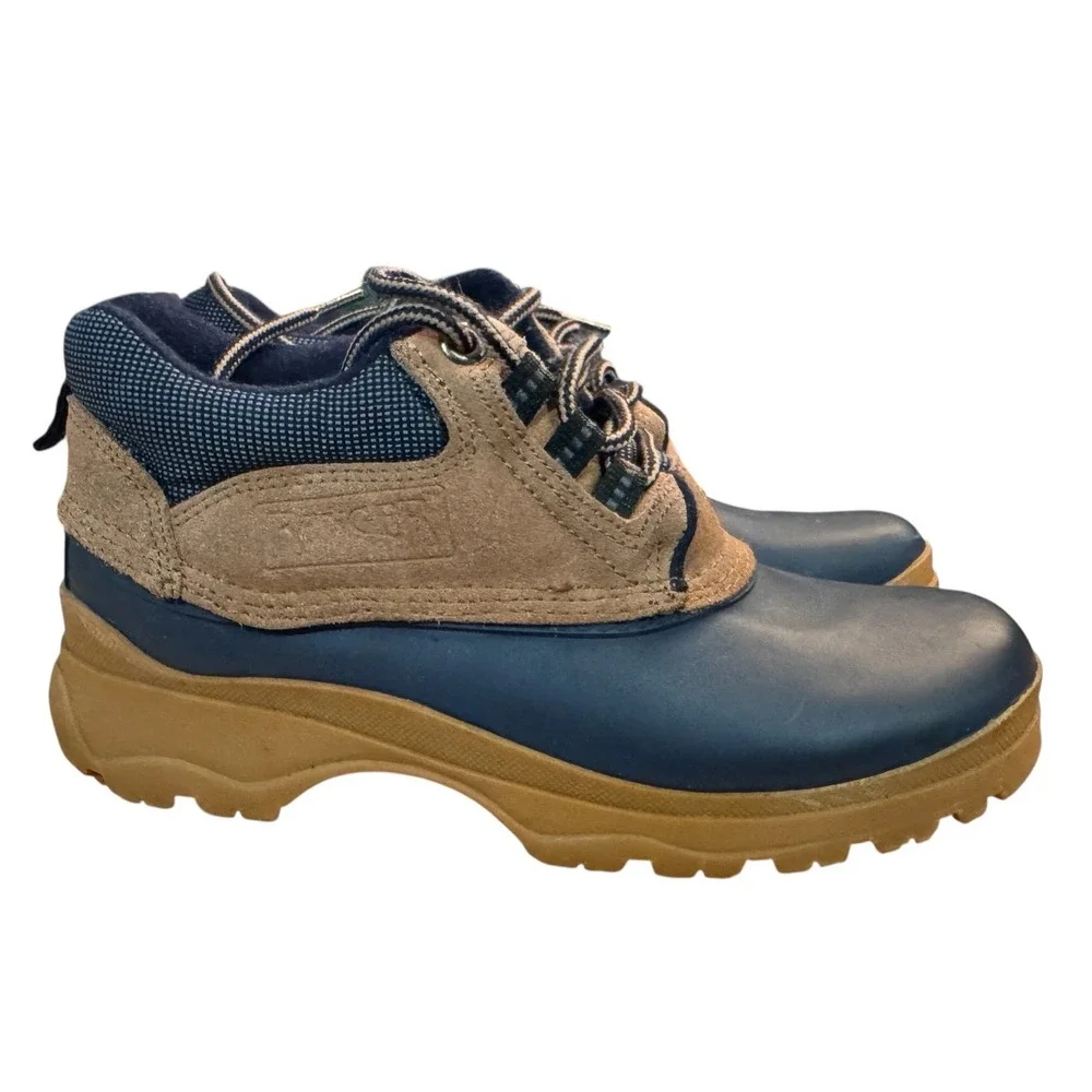 Ranger Thermolite Insulated Duck Boots Blue Tan Suede Rubber‎ Women's 8