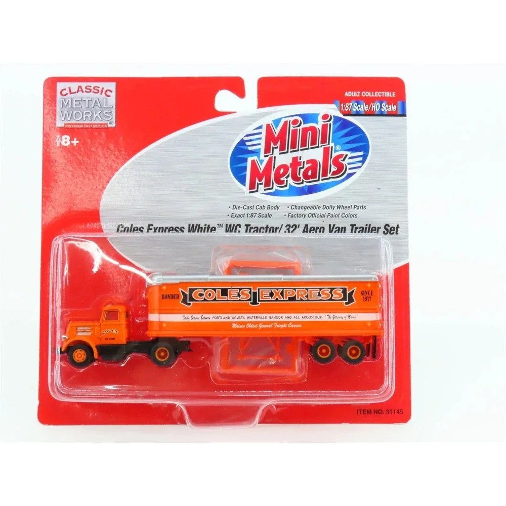 HO 1:87 Scale Classic Metal Works #31145 Coles Express WC Tractor with Trailer