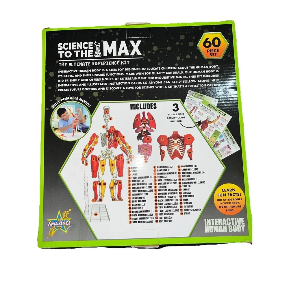 3N6/ Be Amazing! Toys Interactive Human Body STEM Kit 60 Piece Set