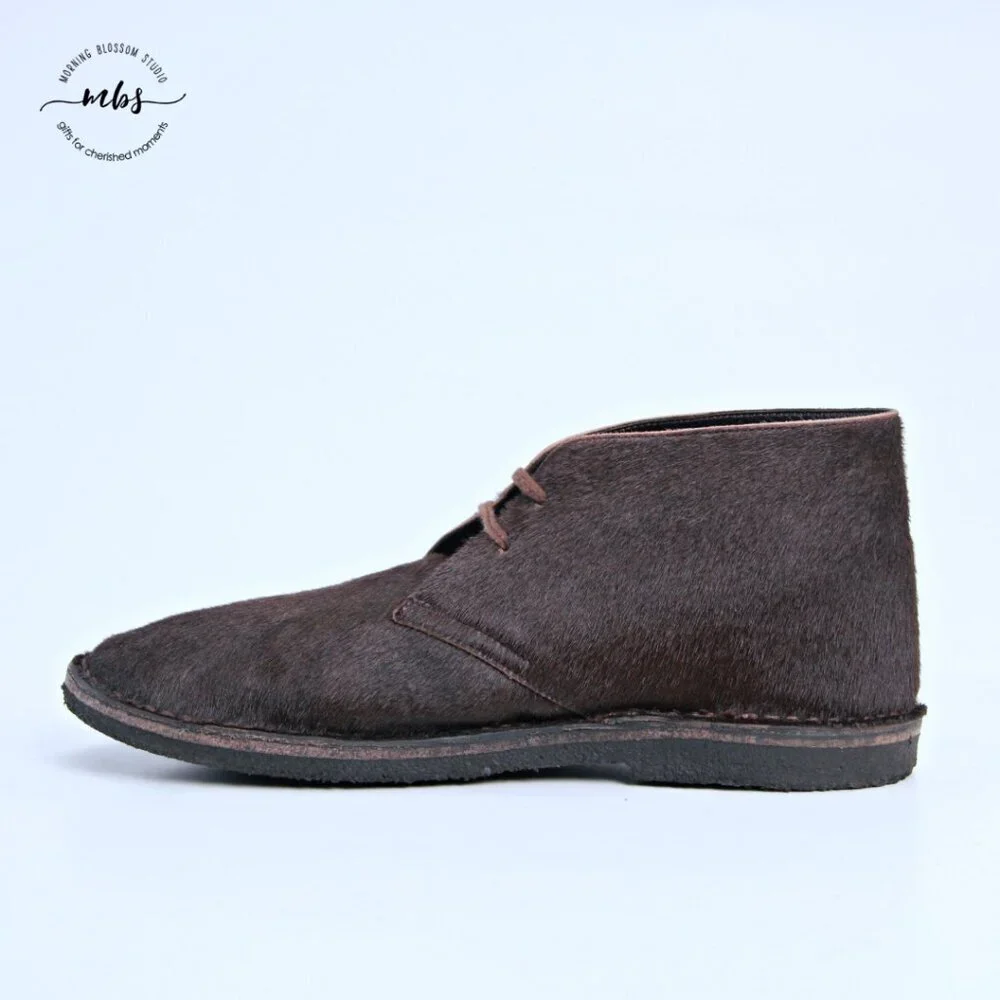 J. Crew Macalister Pony Hair Desert‎ Boots Made In Italy Brown Men 11.5*