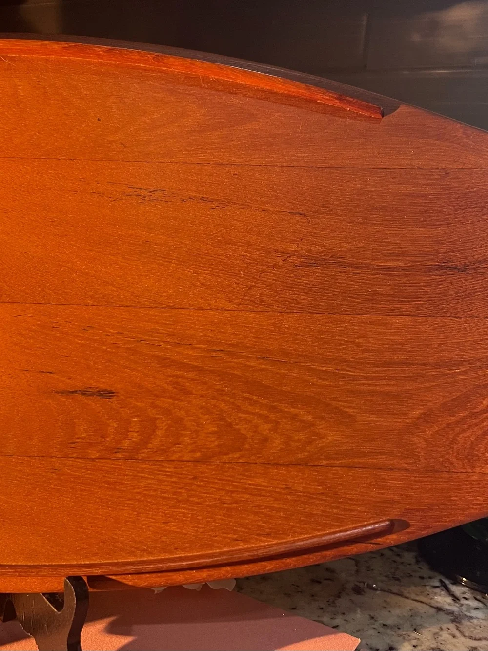 Vintage Dansk Oval Surfboard shaped teakwood Serving Tray