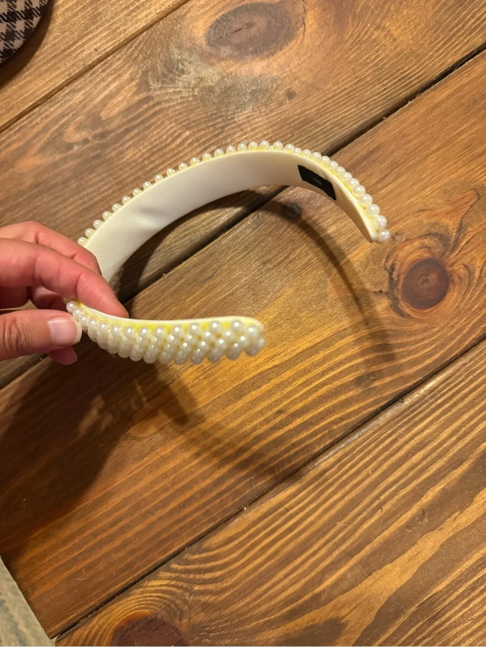J. Crew Wide Faux Pearl Headband