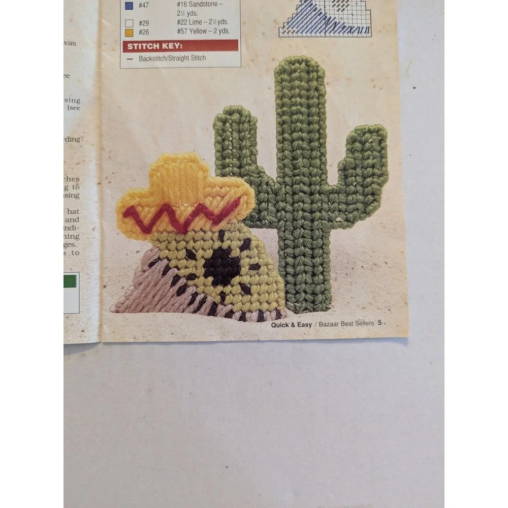1992 Quick Easy Plastic Canvas Bazaar Best Sellers Craft Book Patterns 913208‎