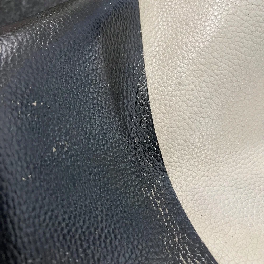 Tory Burch Perry Tote Womens Large White Black Leather Shoulder Bag Handbag