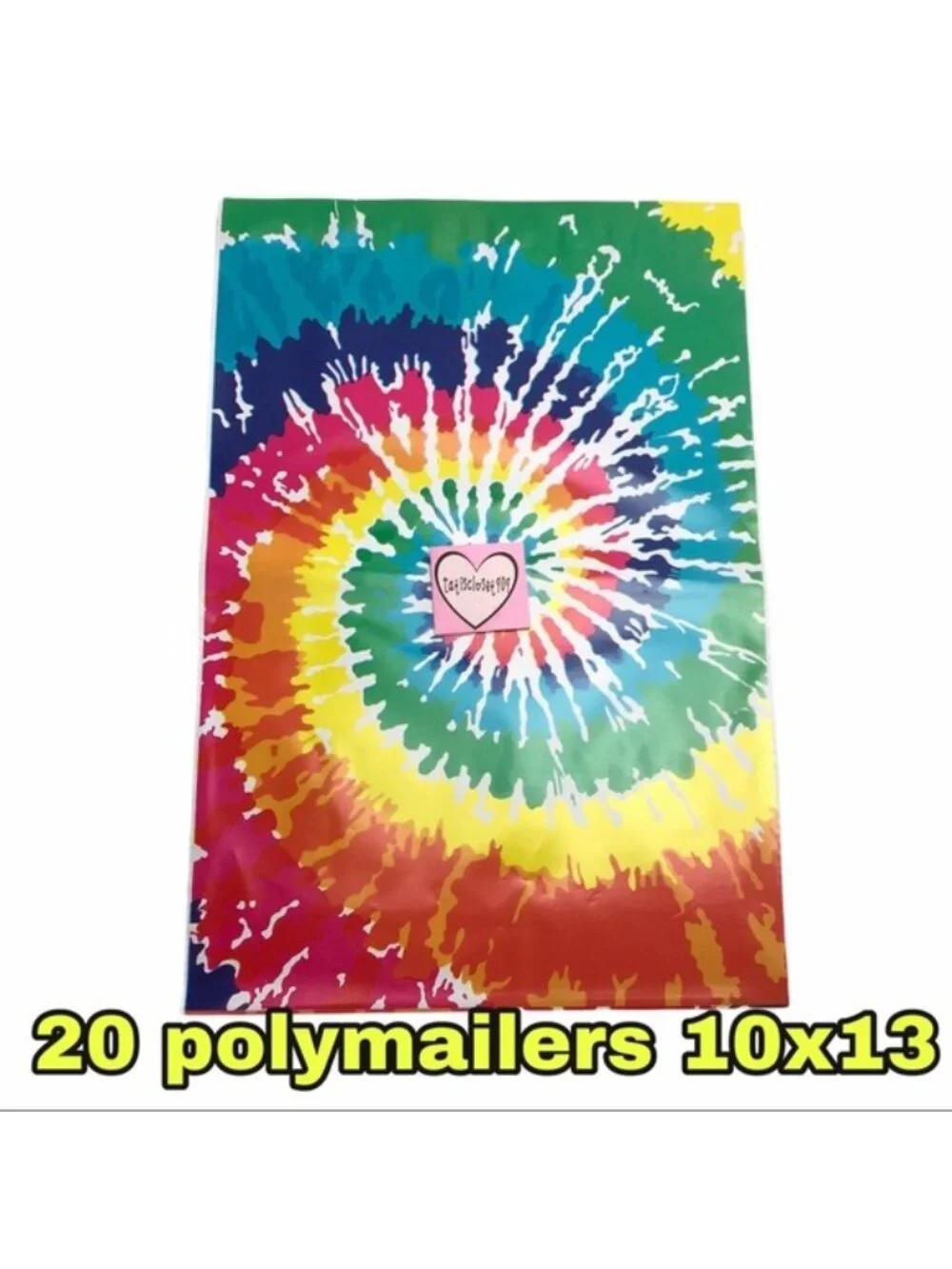 20 polymailers rainbow tie dye  10x13