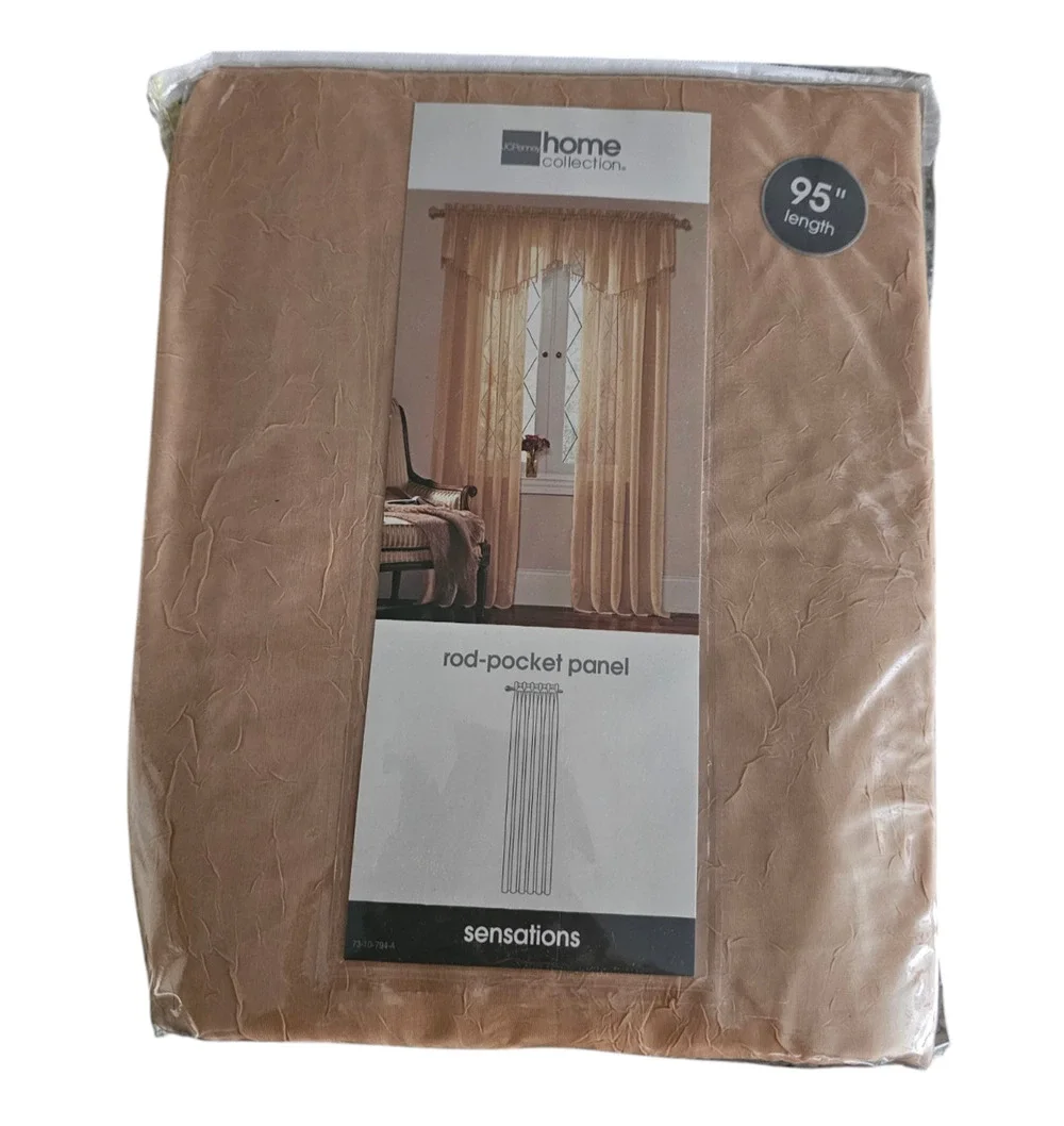 JCPenney Home Collection Sensations rod-pocket panel in a 95-inch length Gold