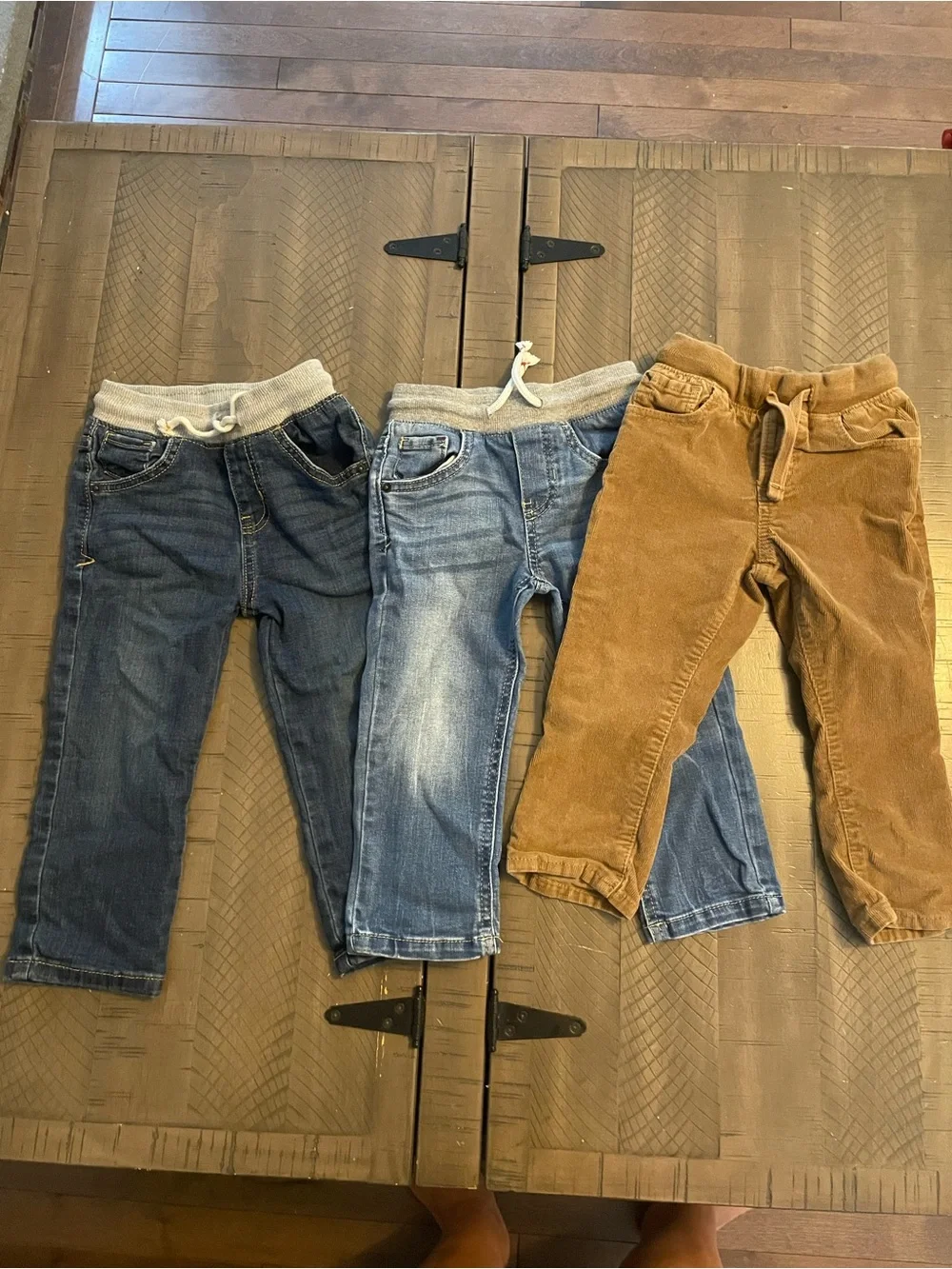 Cat and Jack Kids Pull-On Jeans and GAP Corduroy Pants Bundle - Blue & Brown