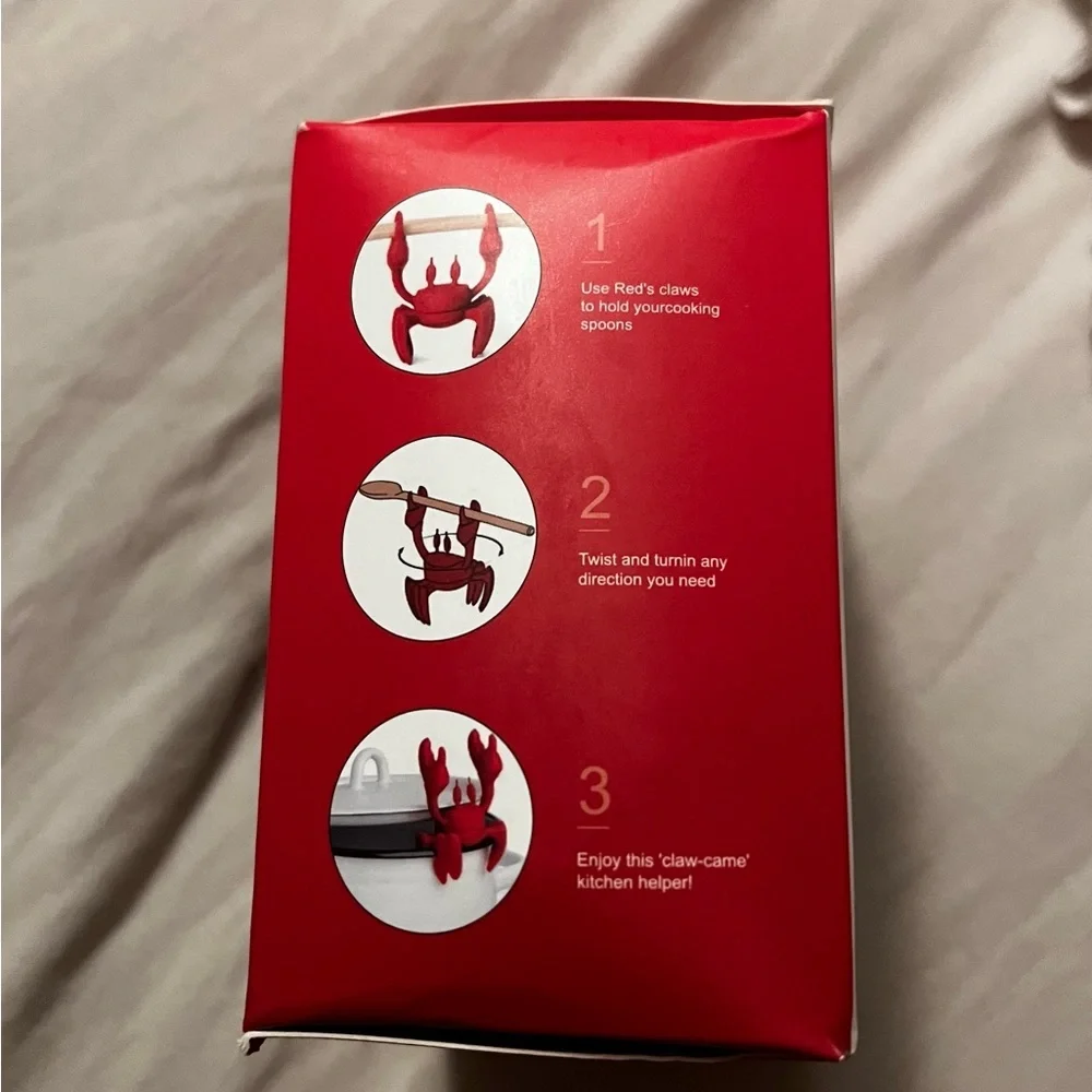 Toto/Red Crab Spoon Holder for Kitchen NWT