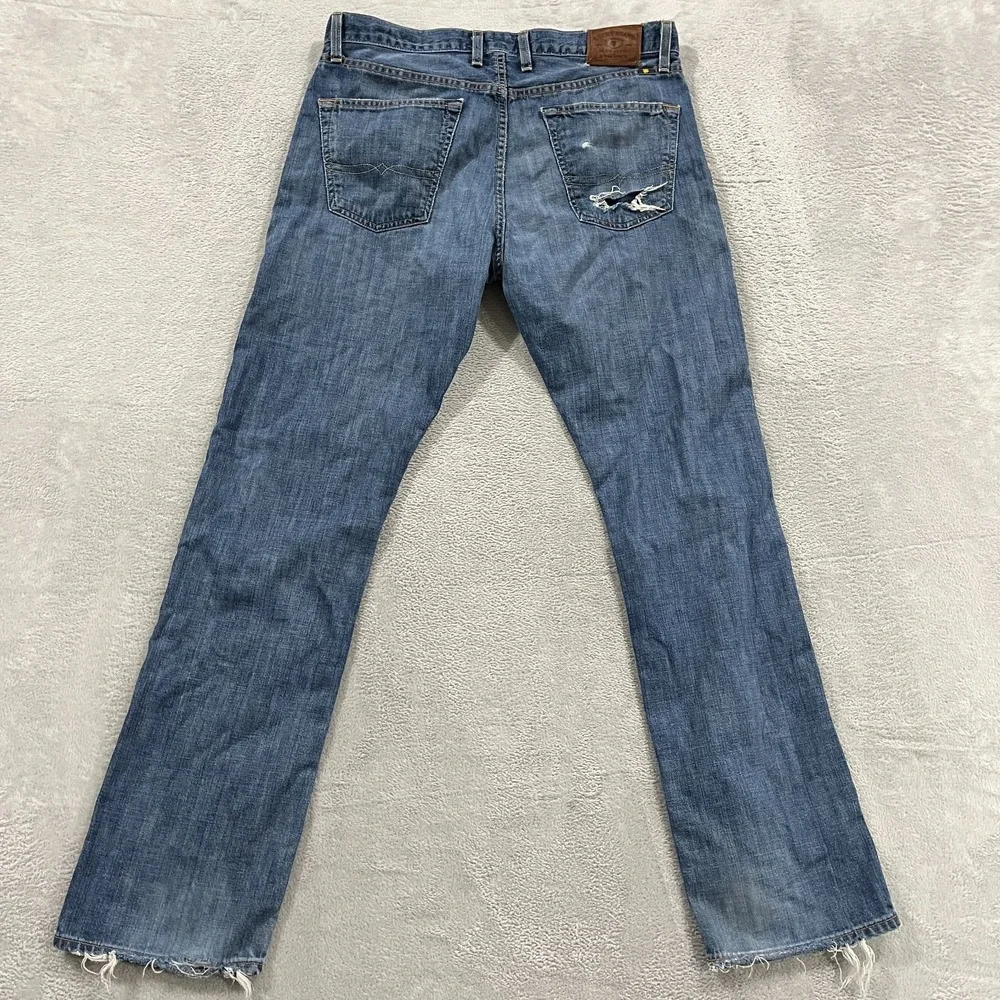 Lucky Brand Jeans‎ Men 33x32 Blue 121 Heritage Slim Distressed Western Straight