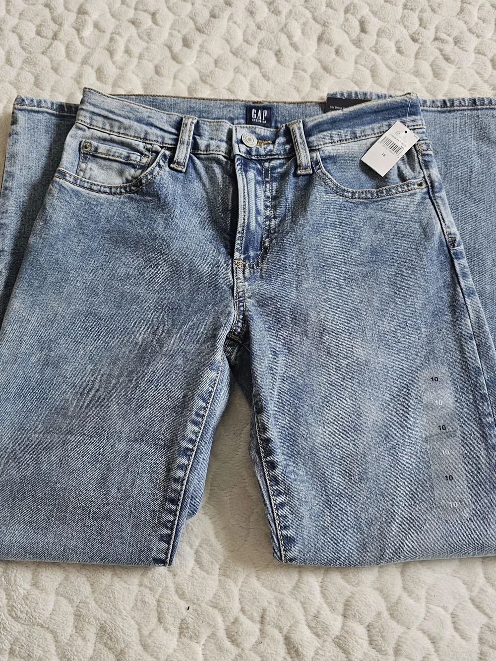 NEW Boys GAP Medium Light Blue Straight Jeans 10