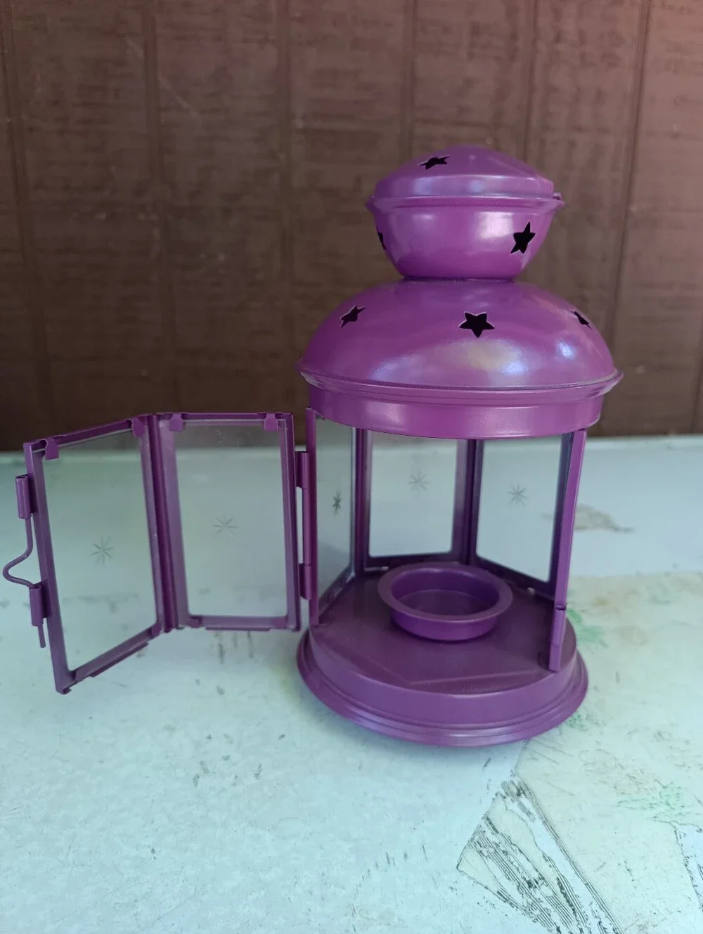 IKEA purple lantern