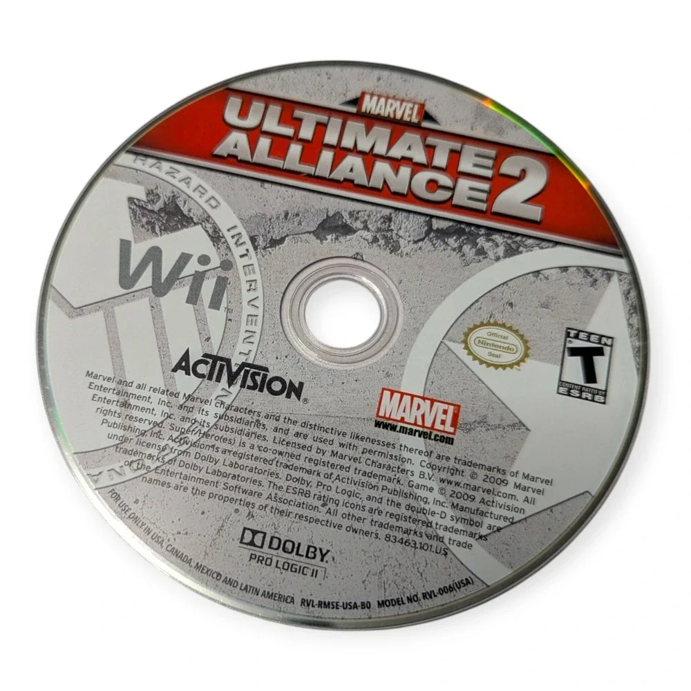 Marvel Ultimate Alliance 2 Nintendo Wii Complete CIB Activision Spider-Man