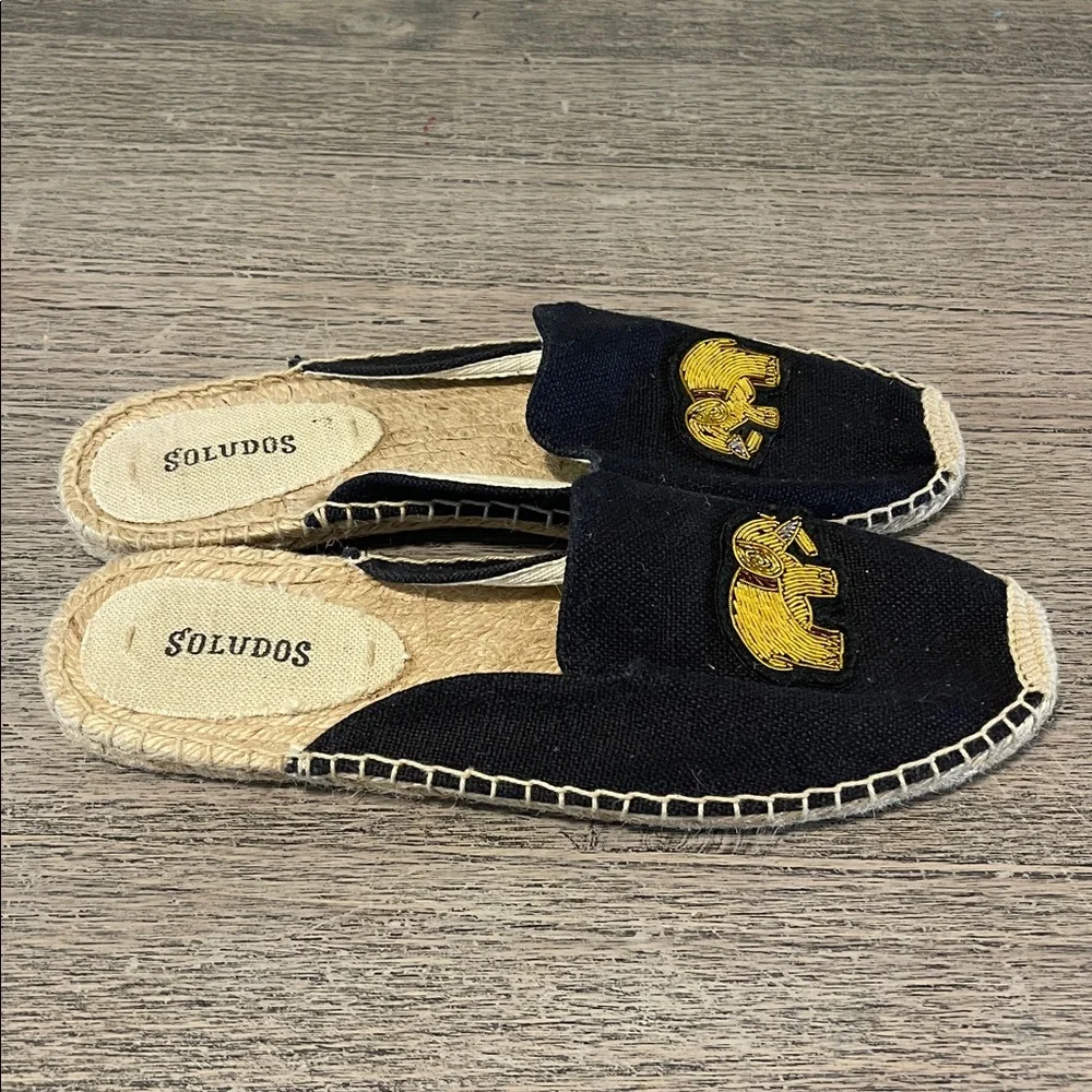Soludos black canvas