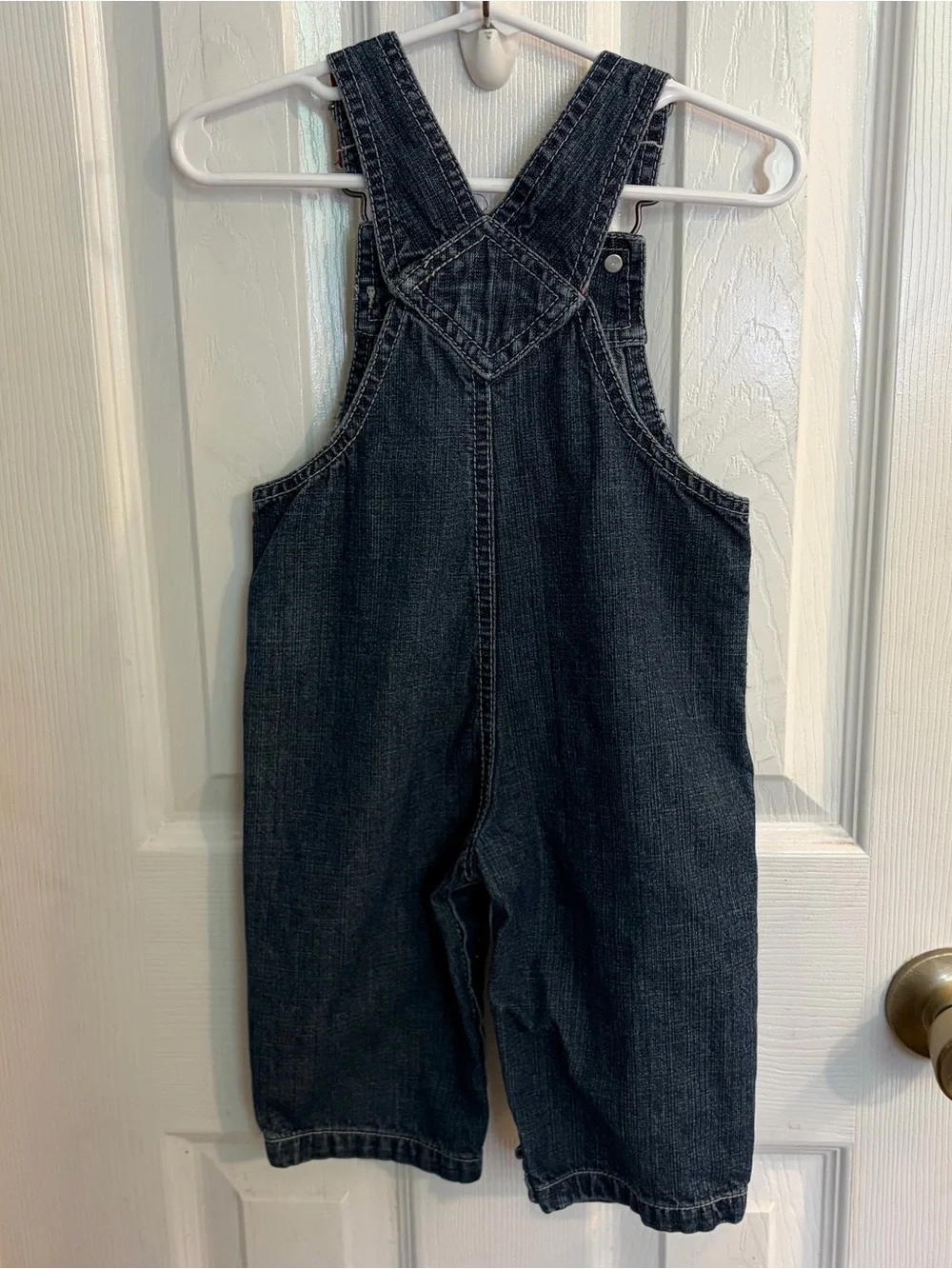 Rare Vintage Carter's Girls Denim Overalls w/Strawberry Embroidery Size 9 Months
