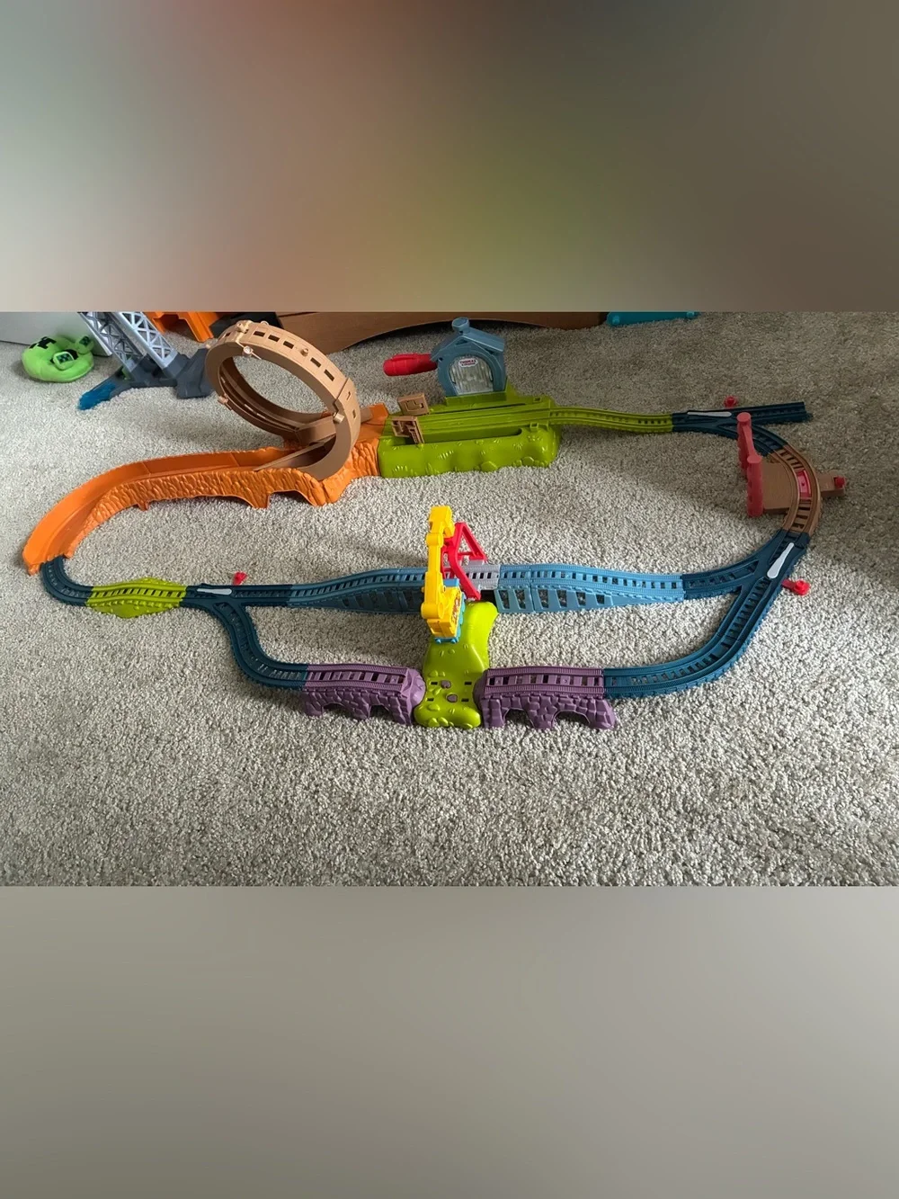 Fisher-Price Orange, Blue and Green Adventure Train Track Set