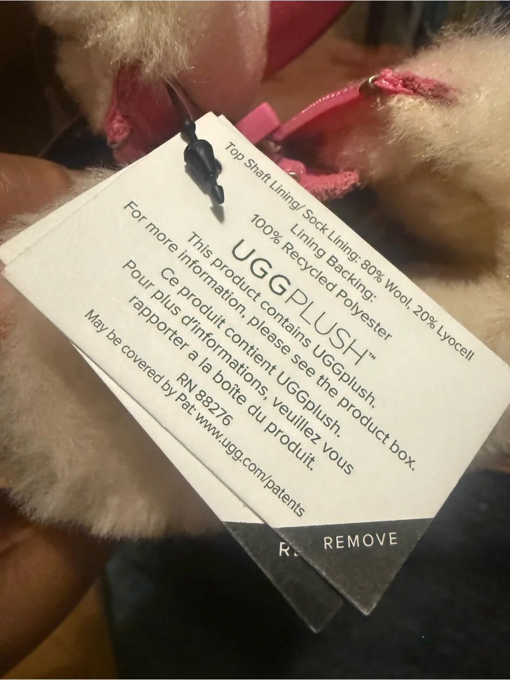 UGG plush keychain