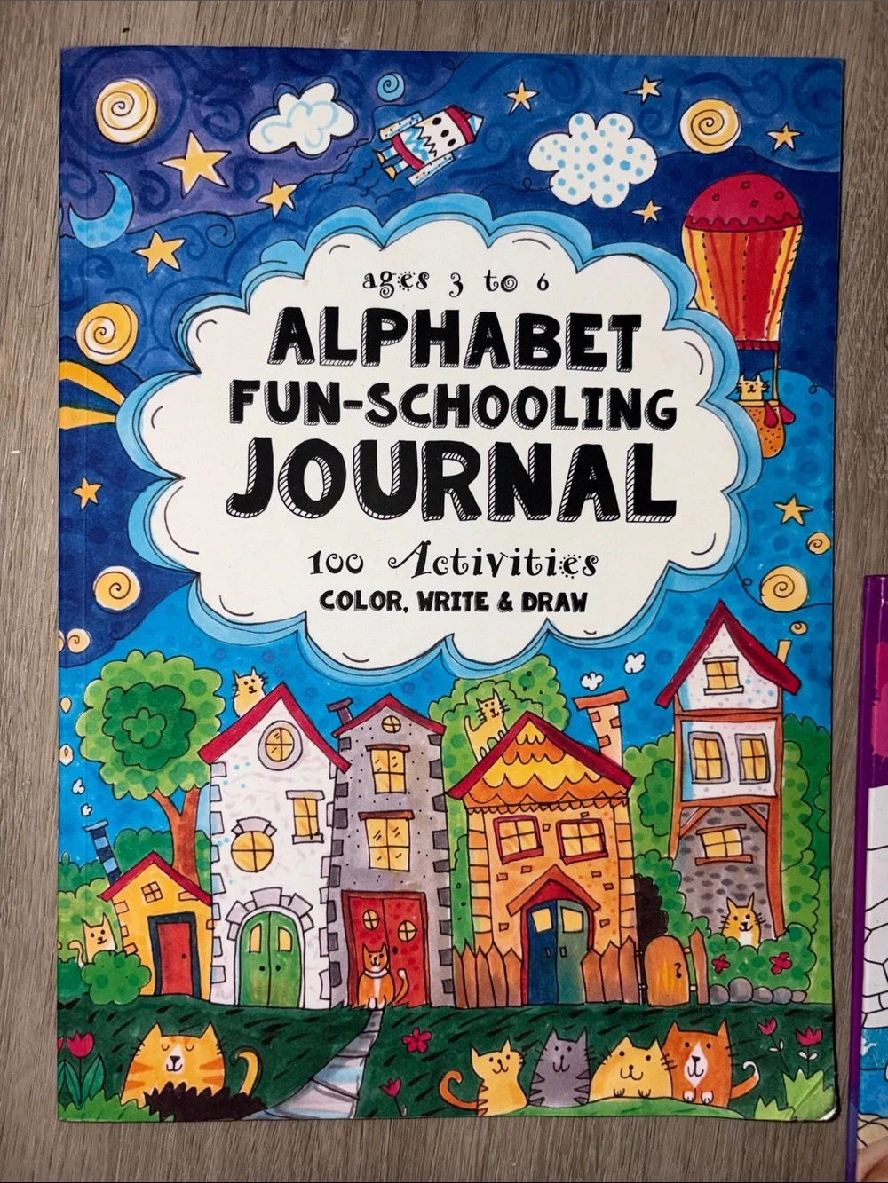 Alphabet Fun-Schooling Journal & Color Your Own Calendar - Blue/Yellow