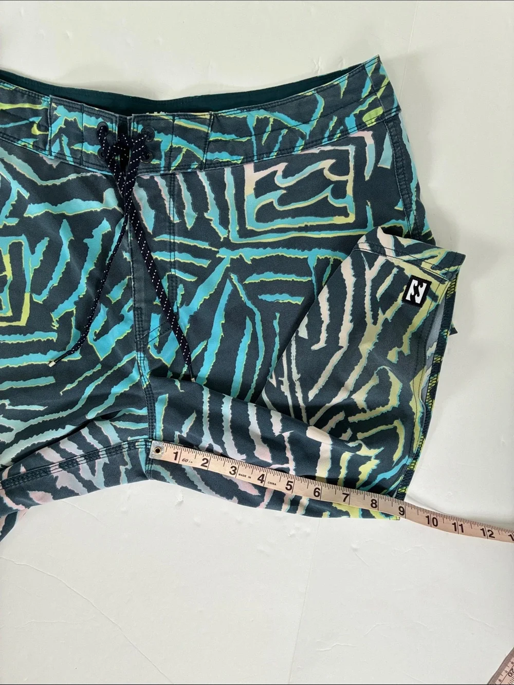 Billabong Geometric Swim Board Shorts Recycler Sundays Pro Size 32