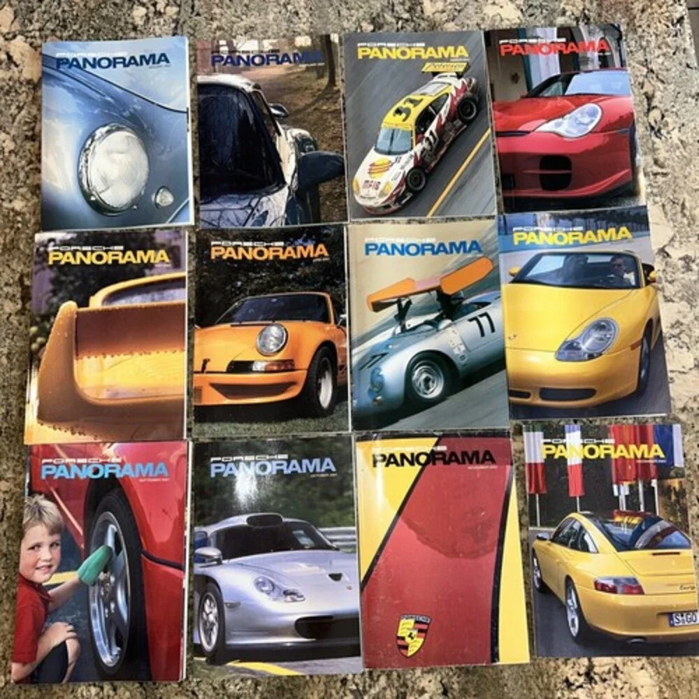 PORSCHE Panorama MAGAZINE 2001 Lot of 12 FULL YEAR Club of America