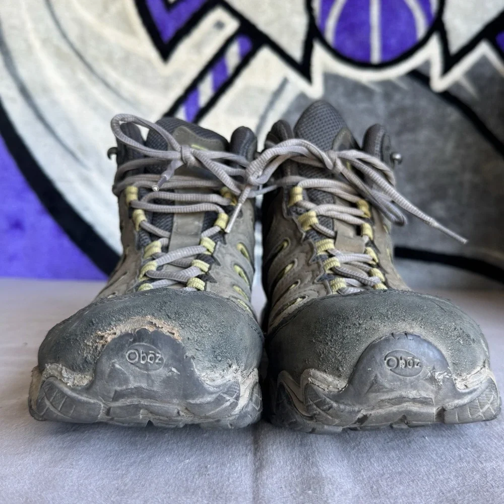 Oboz Men Sz 9 Sawtooth II Waterproof Mid Hiking Boots Grey Waterproof Gorpcore