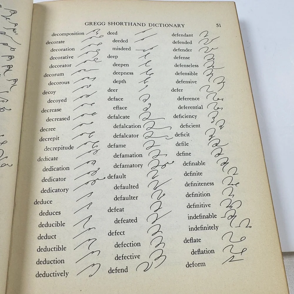 Vintage 1943 Gregg Shorthand Dictionary John Robert Gregg Hardcover Ephemera
