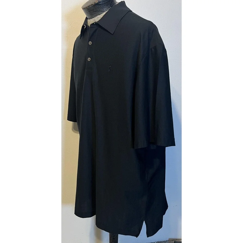 Ralph Lauren Polo Golf Polo Shirt Mens 2XL‎ Black Pima Cotton Short Sleeve