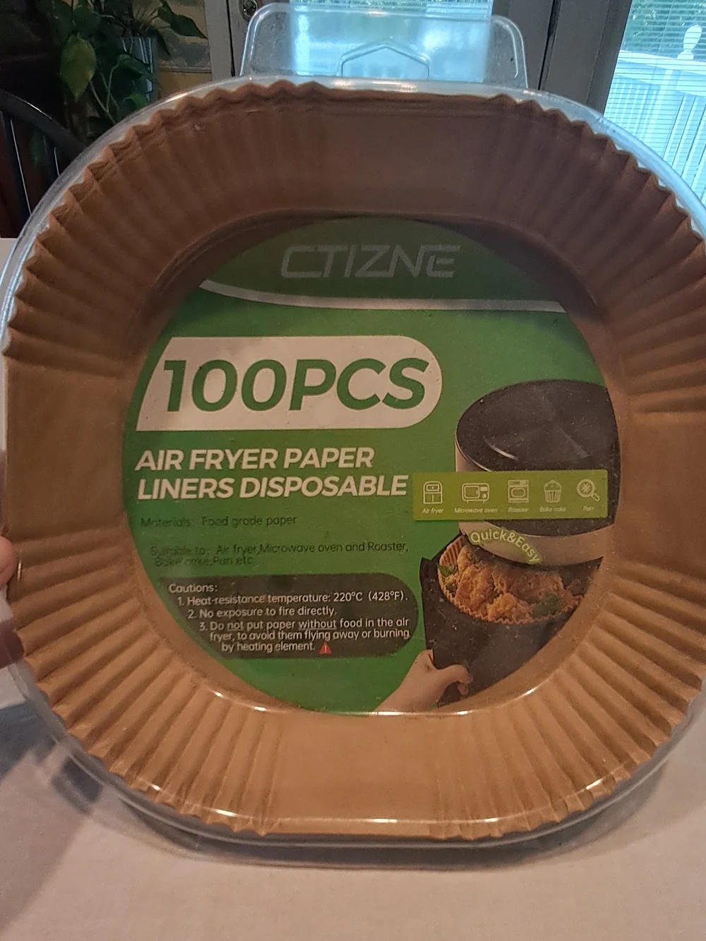 Brown Disposable Air Fryer Paper Liners - 100‎ Pack