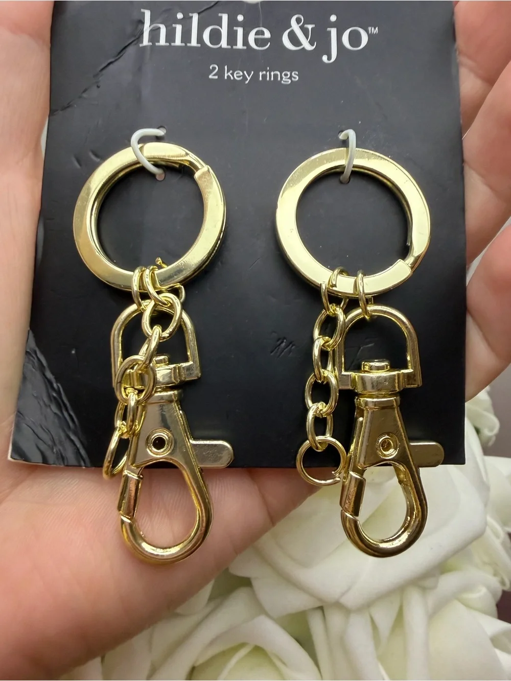 Gold Key Ring Set - 2 Pack