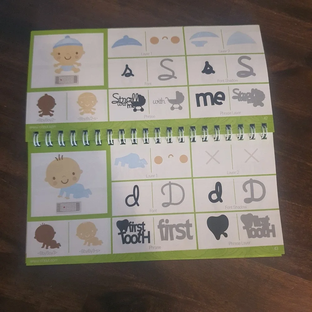 Cricut Baby Steps Art Cartridge 2000595 Everyday Images Font Phrase Scrapbooking