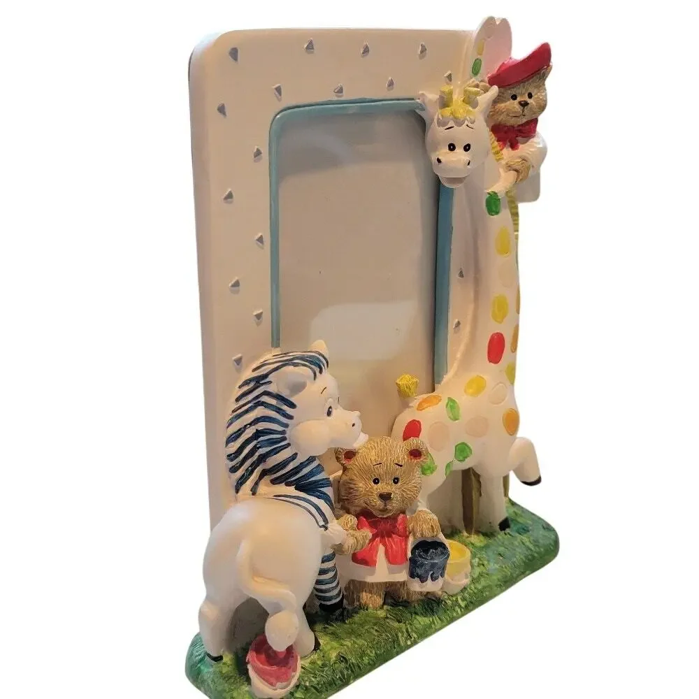 3D Zoo Animals Frame Burnes of Boston‎ Nursery Decor Colorful Whimiscal