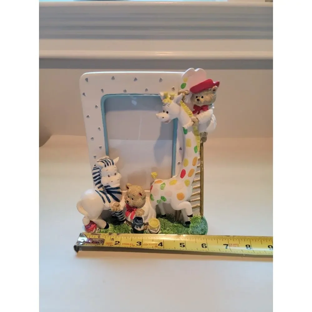 3D Zoo Animals Frame Burnes of Boston‎ Nursery Decor Colorful Whimiscal